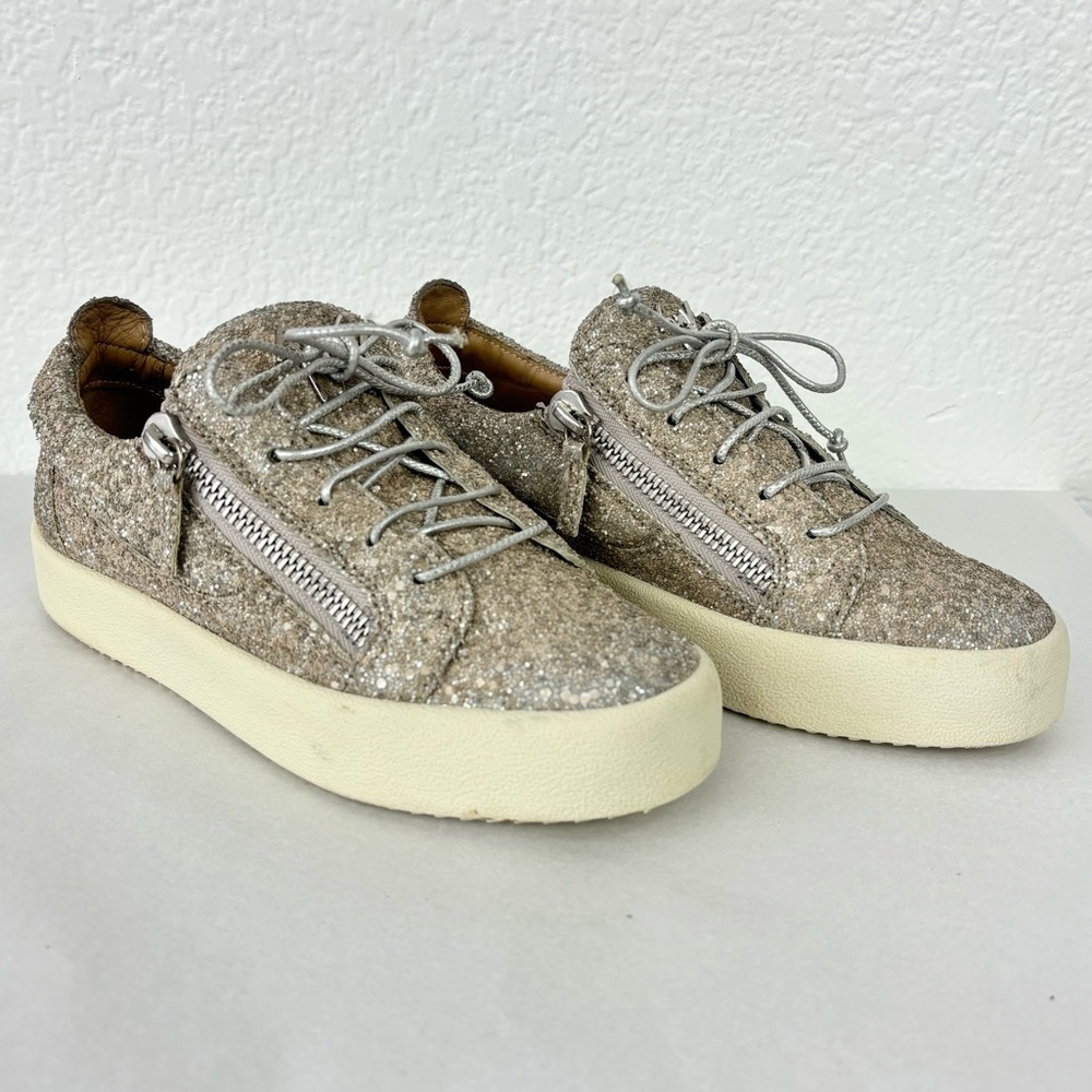 {Giuseppe Zanotti} Cheryl Chunky Glitter Sneakers, Size 38